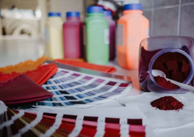 Färbestoffe/ Dyeing bei Fröhling Textilconsulting